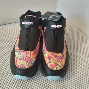 AND1 Boys Size 2 Hi-Top Zip Athletic Sneakers NWT